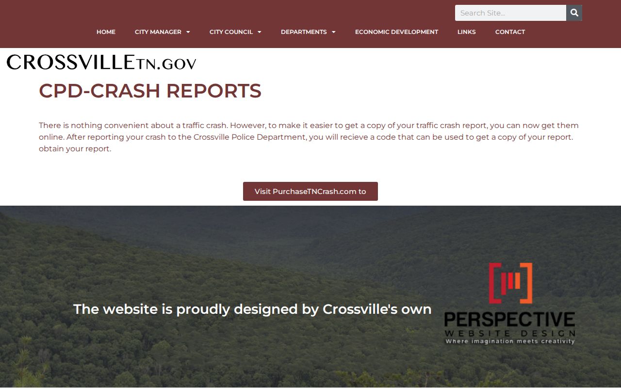 Crossville criminal records and crash report access page