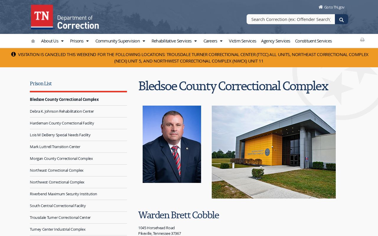 Bledsoe intake information connected to Cumberland County arrest transfers