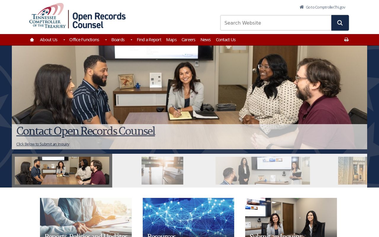 Tennessee open records guidance for Cumberland County arrest records